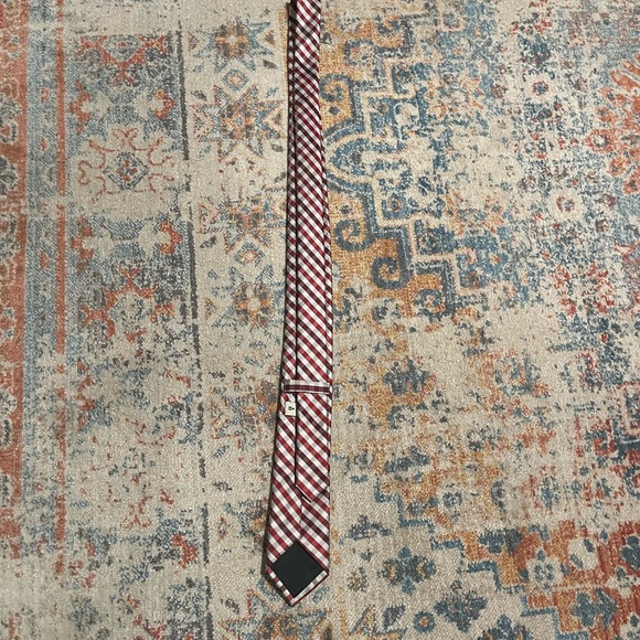 Wilke-Rodriguez silky red plaid tie - Picture 2 of 4